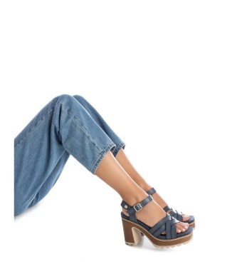 Refresh Sandały 171877 niebieski -Wysokość obcasa 8cm