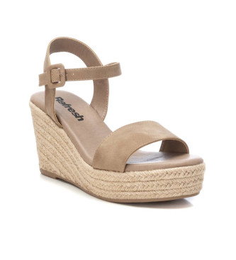 Refresh Sandals 171964 taupe -Height wedge 8cm