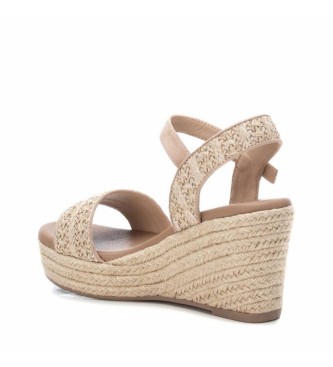 Refresh Sandals with beige wedge -Height 9cm wedge