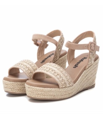 Refresh Sandals with beige wedge -Height 9cm wedge