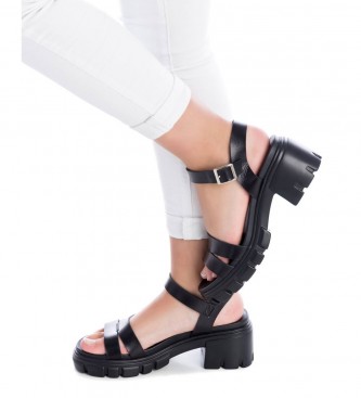 Refresh Roman Sandals black - Heel height 7cm 
