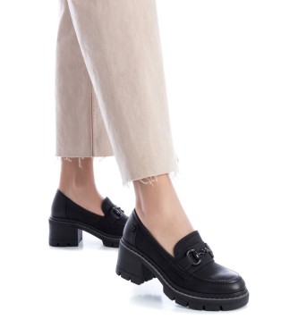 Refresh Loafers med svart spnne -Hg klack 6cm