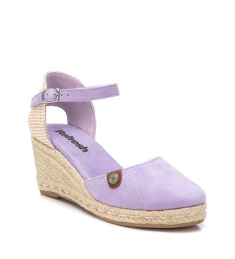 Refresh Lilac leather espadrilles 171882