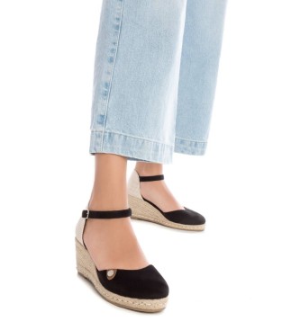 Refresh Espadrilles en cuir 171882 noir