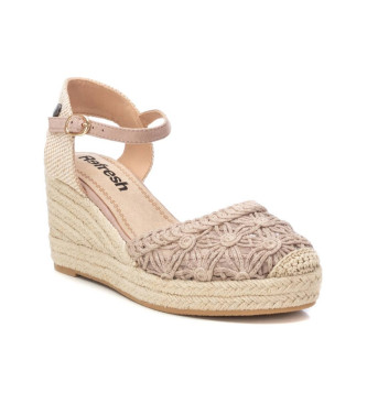 Refresh Espadrilles 171953 taupe -Height wedge 8cm