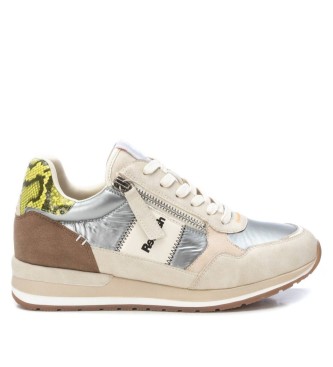 Refresh Zapatillas de piel 172329 beige