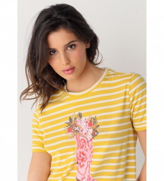 Lois Jeans T-shirt 133041 jaune