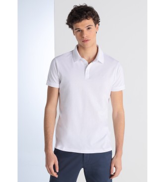 Lois Jeans Grundlggende hvid poloshirt