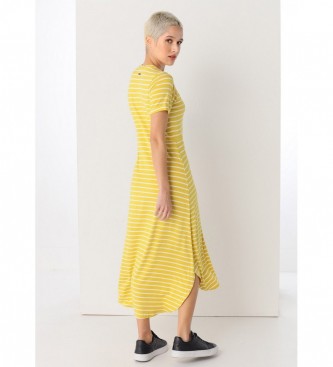 Lois Jeans Striped long dress 132975 yellow