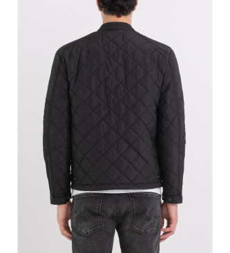 Replay Abrigo Poly Oxford negro