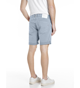 Replay Ožičene bermuda hlače modre barve