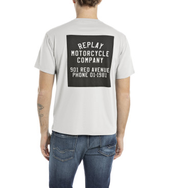 Replay T-shirt basic logo hvid