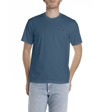 Replay T-shirt met geborduurde blauwe R