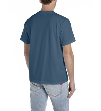 Replay T-shirt met geborduurde blauwe R