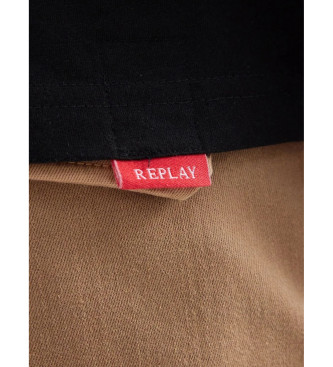 Replay T-shirt med svart broderad R
