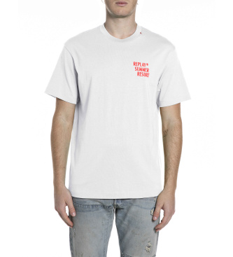 Replay White printed T-shirt