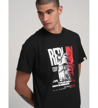 Replay Large Printed T-shirt black