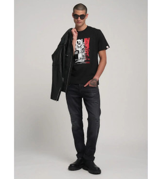 Replay Large Printed T-shirt black