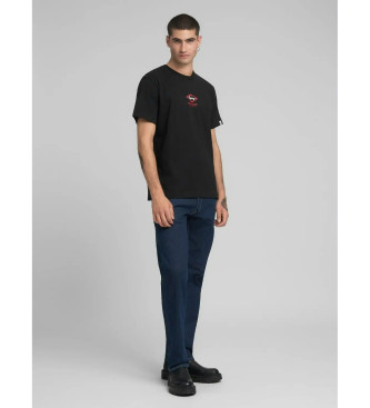 Replay T-shirt z nadrukiem Legacy czarny