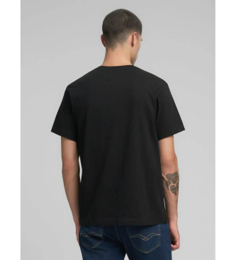 Replay T-shirt z nadrukiem Legacy czarny