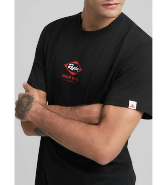 Replay T-shirt z nadrukiem Legacy czarny