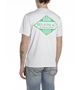 Replay Hvid T-shirt med logo