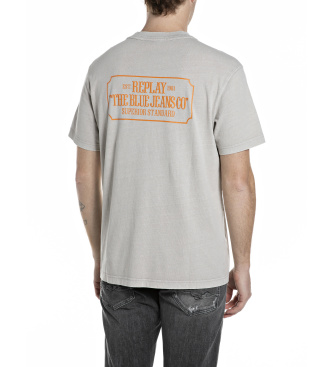 Replay Grey logo T-shirt