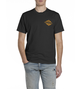 Replay Logo T-shirt zwart