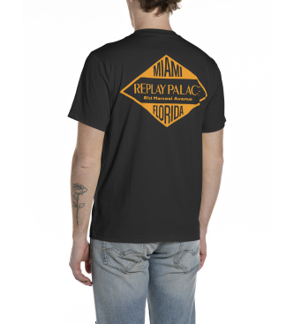 Replay Logo T-shirt zwart