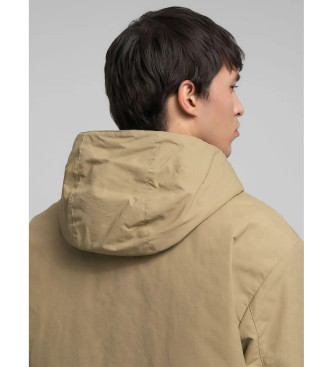 Replay Veste longue matelasse beige