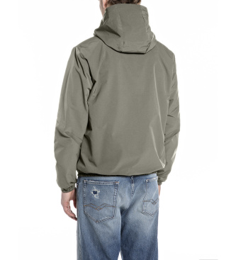 Replay Jacket Logo R green