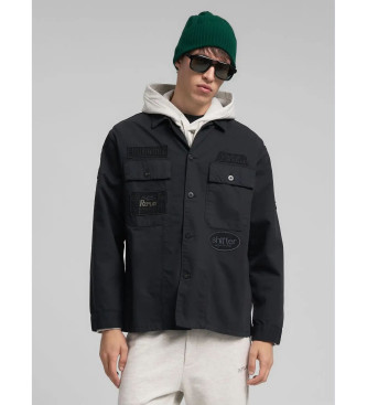 Replay Veste  coupe rgulire avec patchs noir