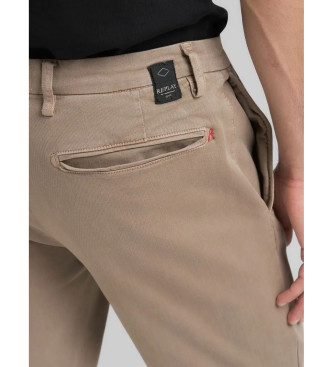 Replay Jeans Chinos Benni Regular Fit beige