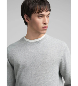 Replay Embroidered Sweater R grey