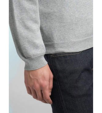 Replay Embroidered Sweater R grey