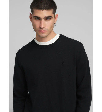 Replay Bestickter Pullover R schwarz
