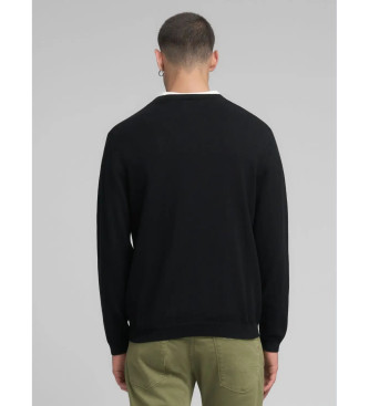 Replay Bestickter Pullover R schwarz