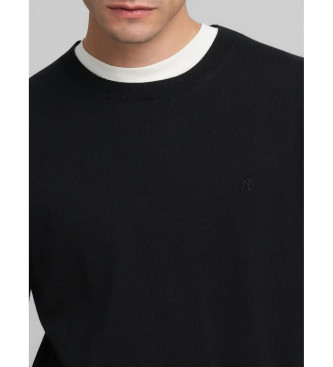Replay Bestickter Pullover R schwarz