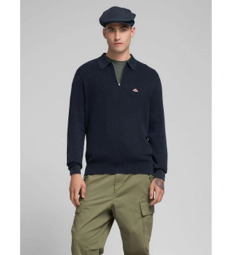 Replay Jumper med kort marinebl lynls