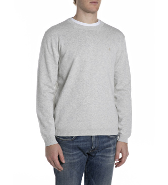 Replay maglione grigio girocollo