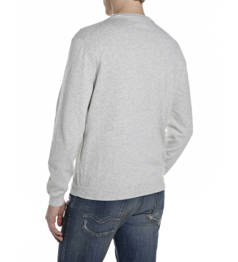 Replay maglione grigio girocollo