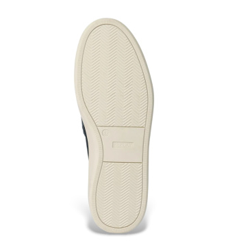 Replay Skórzane mokasyny Brice Tonal Navy