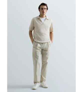 Replay Beige Tapered Fit Trousers
