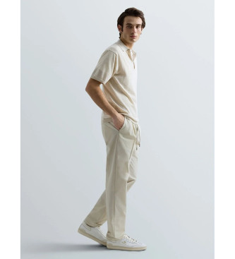 Replay Beige Tapered Fit Trousers