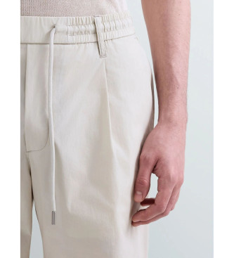 Replay Beige Tapered Fit Trousers