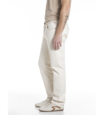 Replay White denim trousers