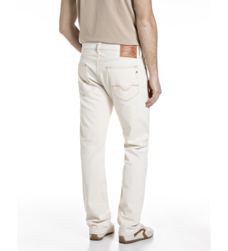 Replay White denim trousers