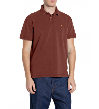 Replay Polo Regular Fit marr�n