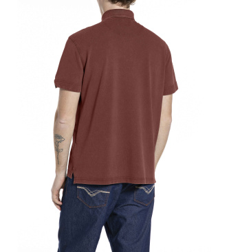 Replay Polo Regular Fit marr�n
