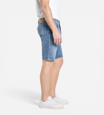 Replay Niebieskie dżinsowe szorty